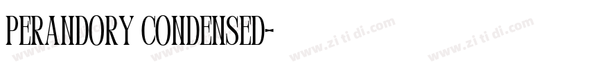 Perandory Condensed字体转换